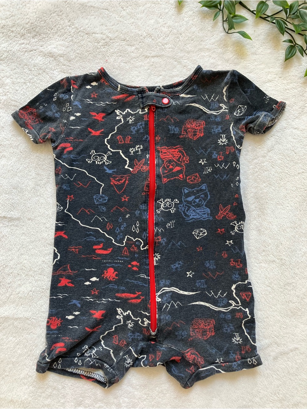 Joe Fresh Pirate Romper 18-24M Summer Zip One Piece